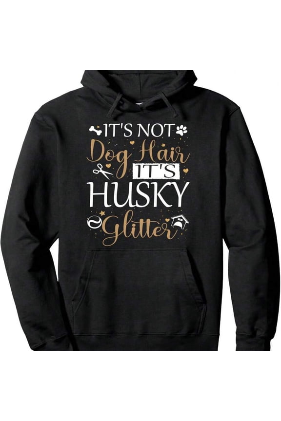 Husky Glitter Hoodie Men's Soft And Stylish Street-Inspired Pullover Hoodie, Adjustable Drawstring And Front Pockets, Perfect For All Seasons - Perfect For Everyday Wear And Casual Travel
