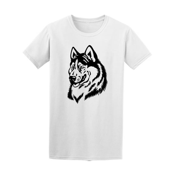 Husky Head Brush T-Shirt Men -Image by Shutterstock, Male 3X-Large