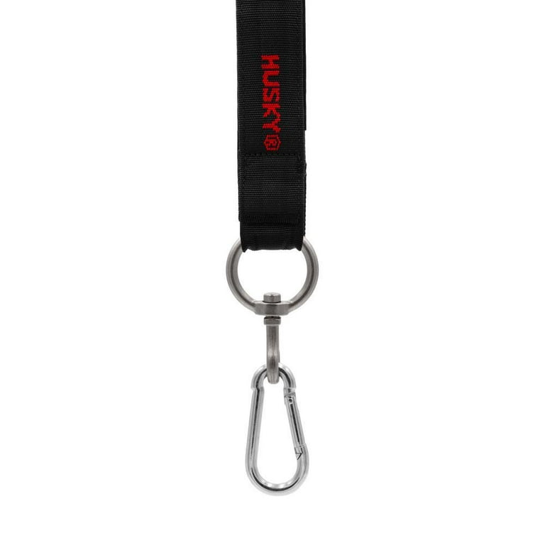 18 in. Heavy Duty Hanging Carabiner Strap Zinc- Plated Steel with Quick-Release Hooks and Loop Fastening in Black 18 in. Heavy Duty Hanging Carabiner Strap Zinc- Plated Steel with Quick-Release Hooks and Loop Fastening in Black