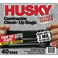 thumbnail image 1 of Husky Heavy Duty Contractor Bags, 42 Gallon, 40 Bags, 2 Mil, 1 of 2