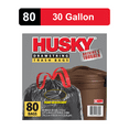 thumbnail image 1 of Husky 30 Gallon Large Drawstring Trash Bags, 80 Bags, 1 of 8