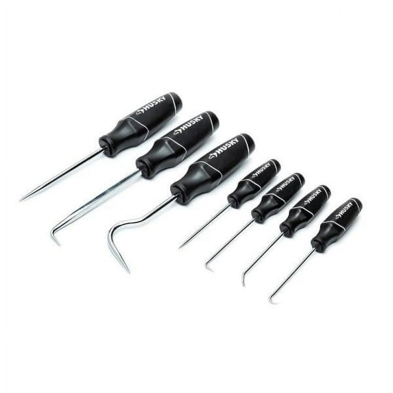 Husky Lifetime Warranty Alloy Steel Chrome Hook and Pick Set, Black