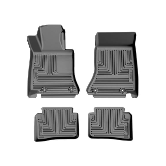 Husky Liners 96121 Weatherbeater Floor Mats Fit 2022-2025 Mercedes-Benz C300 - Front/2nd Seat - Black