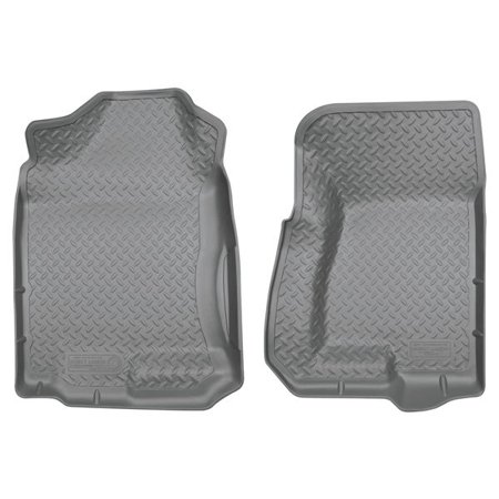 Husky Classic Style Front Floor Mats Grey for GM Escalade/Silverado/Sierra/Tahoe/Yukon/H2 1999-2007 Crew/Ext Cab