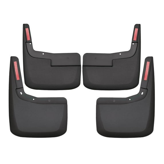 Husky Custom Front/Rear Mud Guards Fit 21-25 F150 (Excludes Raptors) 4-pc Black