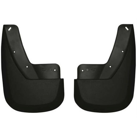 Husky Liners Custom Mud Guards Rear Mud Guards Black Fits 07-13 Cadillac Escalade EXT Vehicle not equipped with Dual Exhaust, 07-13 Chevrolet Avalanche Vehicle does not include Z71 package.