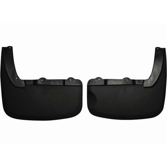 Husky Liners Custom Mud Guards Dually Rear Mud Guards Black Fits 10-18 Dodge Ram 3500; DUAL REAR WHEELS, w/Ram OEM Fender Flares