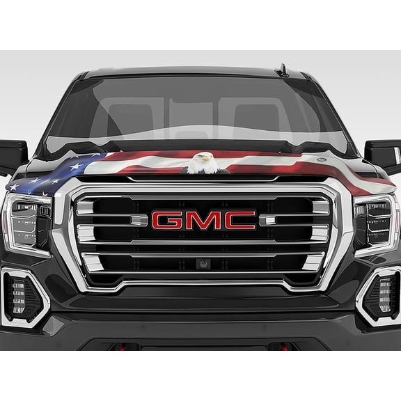 Husky Liners US Flag Hood Shield w/Eagle Fits 2001-2002 Chevrolet Silverado 1500 HD, 2500 HD