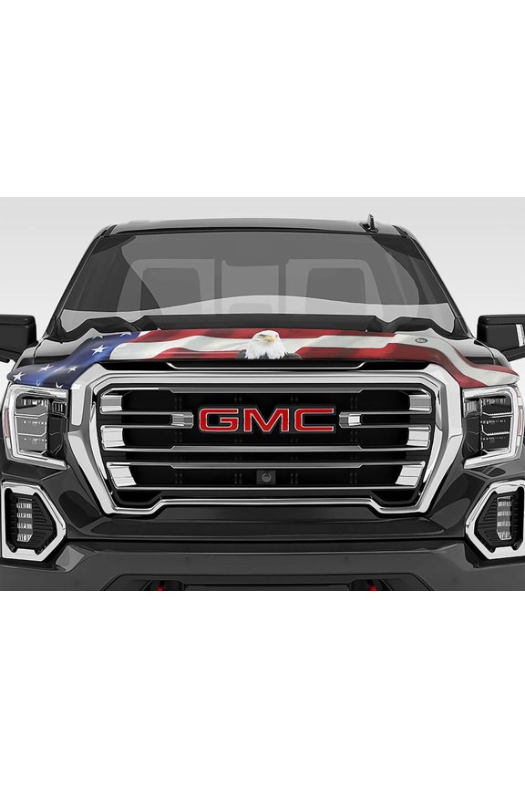 US Flag Hood Shield w/Eagle Fits 07-13 Chevrolet Avalanche, 07-14 Suburban/Tahoe 1 Piece