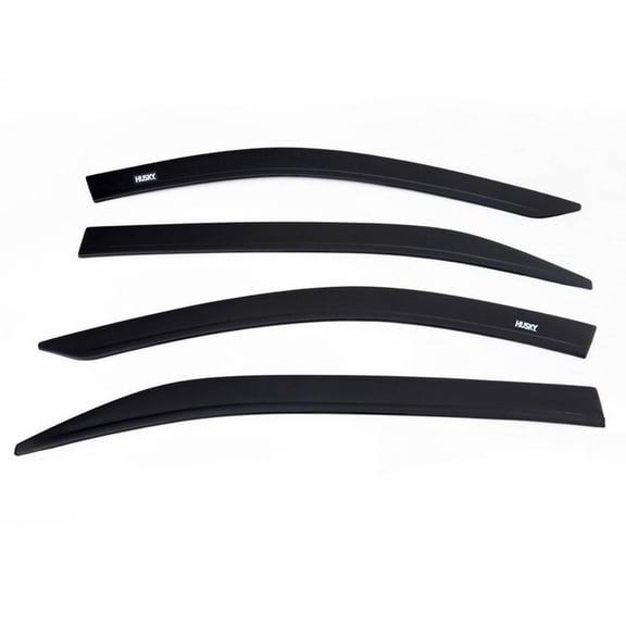 Husky Liners Low Profile Ventvisors/Rain Guards Fits 2011-2023 Chrysler 300, 4 pc. Smoke w/Chrome Trim-2884016