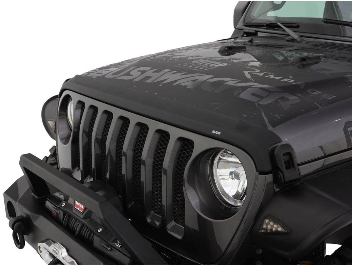 Husky Liners 2830148 Aeroskin II Bug Shield Fits 2018-2025 Jeep Wrangler JL Includes 4xe & Gladiator Except 392 Rubicon & Mojave Textured Black