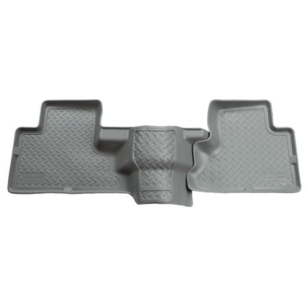 Husky Liners Classic Style Series 2nd Seat Floor Liner Grey Fits 02-09 GM Rain-Trail-EXT-Envo, 03-08 Isuzu Ascender 5-Psgr/7-Psgr, 02-04 Olds Brav, 05-09 Saab 9-7x Fits select: 2002-2009 GMC ENVOY