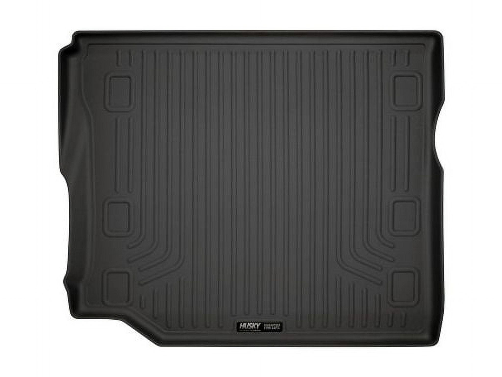 Husky Liners by RealTruck Weatherbeater | Compatible with 2018 - 2024 Jeep Wrangler JL 4-Door with Leather Seats & Subwoofer (Excludes 4XE Hybrid) - Cargo Liner - Black | Compatible with 20741