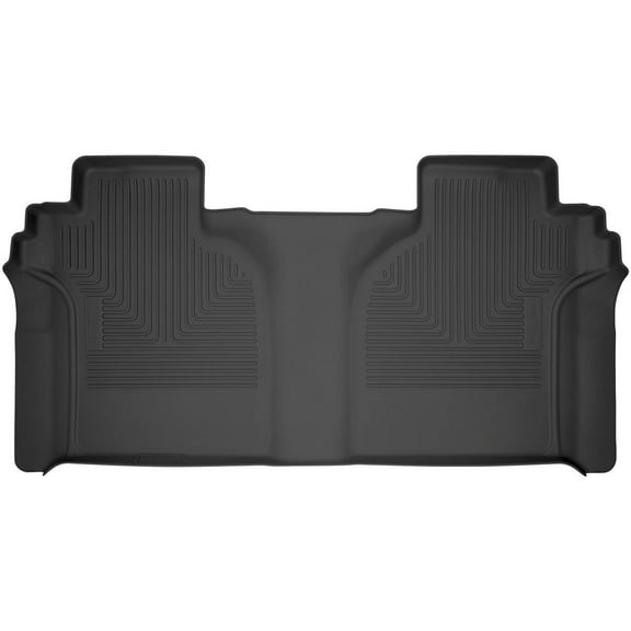 Husky Weatherbeater 2nd Row Floor Mat Fits 2019-2025 Chevy Silverado/GMC Sierra 1500-3500 Crew Cab w/ Carpeted Storage Black 1 Pc