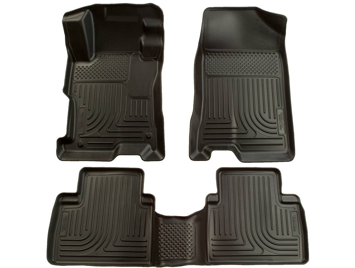 Husky Liners 98301 Weatherbeater Floor Mats Fit 2006-2009 Ford Fusion, Mercury Milan; 2007-2009 Lincoln MKZ - Front/2nd Seat - Black