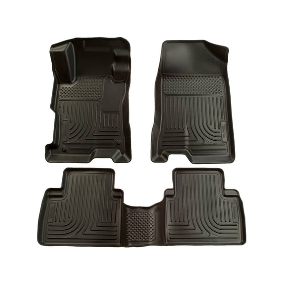Husky Liners 98301 Weatherbeater Floor Mats Fit 2006-2009 Ford Fusion, Mercury Milan; 2007-2009 Lincoln MKZ - Front/2nd Seat - Black