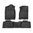 thumbnail image 1 of Husky Liners 98211 Weatherbeater Floor Mats Fit 2007-2013 Chevy Silverado/GMC Sierra 1500/2500/3500 Extended Cab - Front/2nd Seat - Black, 1 of 13