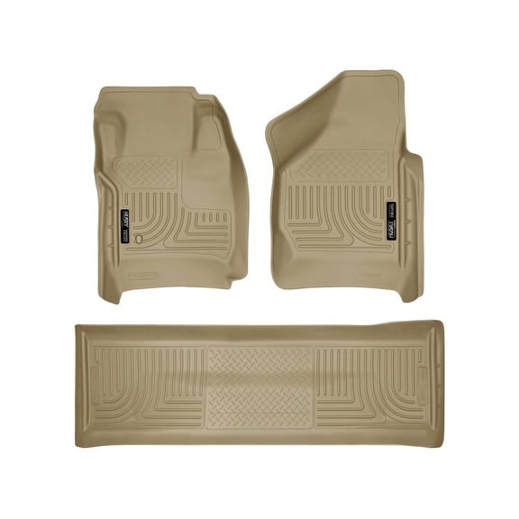 Husky Liners 98383 WeatherBeater Front & Second Seat Floor Liners - 3 Piece Fits 2008-2010 Ford F250/F350/F450