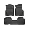 thumbnail image 1 of Husky Liners 98341 Weatherbeater Floor Mats Fit 2009-2014 Ford F-150 SuperCab w/o Manual Transfer Case Shifter - Front/2nd Seat - Black, 1 of 13