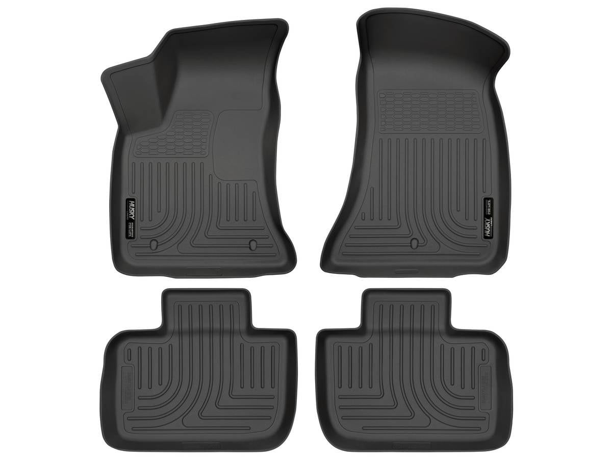 Husky Liners 98061 Weatherbeater Floor Mats Fit 2011-2022 Chrysler 300 RWD, 2011-2023 Dodge Charger RWD - Front/2nd Seat - Black