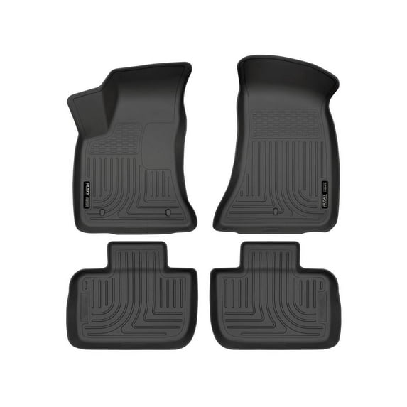 Husky Liners 98061 Weatherbeater Floor Mats Fit 2011-2022 Chrysler 300 RWD, 2011-2023 Dodge Charger RWD - Front/2nd Seat - Black