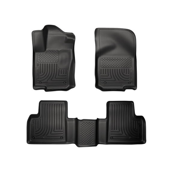 Husky Liners 98981 Weatherbeater Floor Mats Fit 12-19 Mercedes-Benz GL/GLS/GLE/ML Class (GL350, GL450, GLE300d, GLE350, GLE400, GLE43 AMG, GLE550e, GLS450, GLS550, ML250, ML350) Front/2nd Seat Black