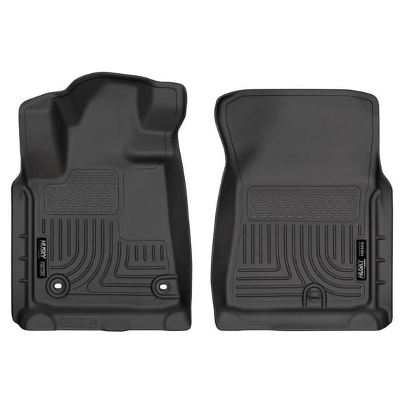 Husky Liners 18561 Weatherbeater Floor Mats Fit 2012-2022 Toyota Sequoia/2012-2021 Tundra CrewMax/Double/Regular Cab Front Row Liners 2pc Black