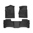 thumbnail image 1 of Husky Liners 98231 Weatherbeater Floor Mats Fit 2014-2019 Chevy Silverado/GMC Sierra 1500/2500/3500 Crew Cab - Front/2nd Seat - Black, 1 of 13