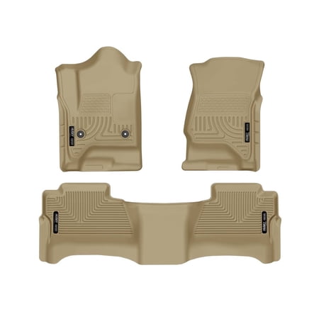 Husky Liners 98233 WeatherBeater Front & Second Seat Floor Liners 3 Piece Fits Many 2014-2019 Chevy, GMC