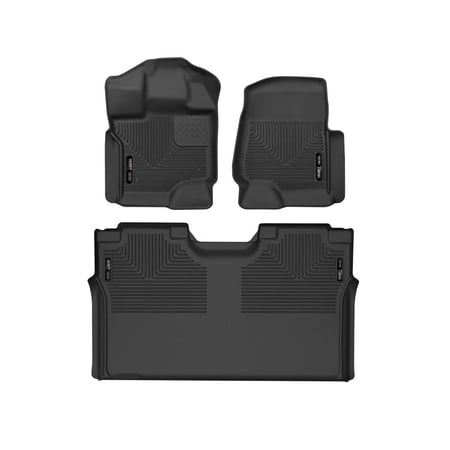 Husky Liners 94041 WeatherBeater Front & Second Seat Floor Liners - 3 Piece Fits 15-26 Ford F150, 21-26 F150 Raptor, 22-25 F150 Lightning