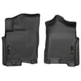 thumbnail image 1 of Husky Weatherbeater Floor Mats Fit 2016-2024 Nissan Titan/Titan XD King/Crew Cab w/ Bench or Bucket Seats Front Black 2 Pc, 1 of 10