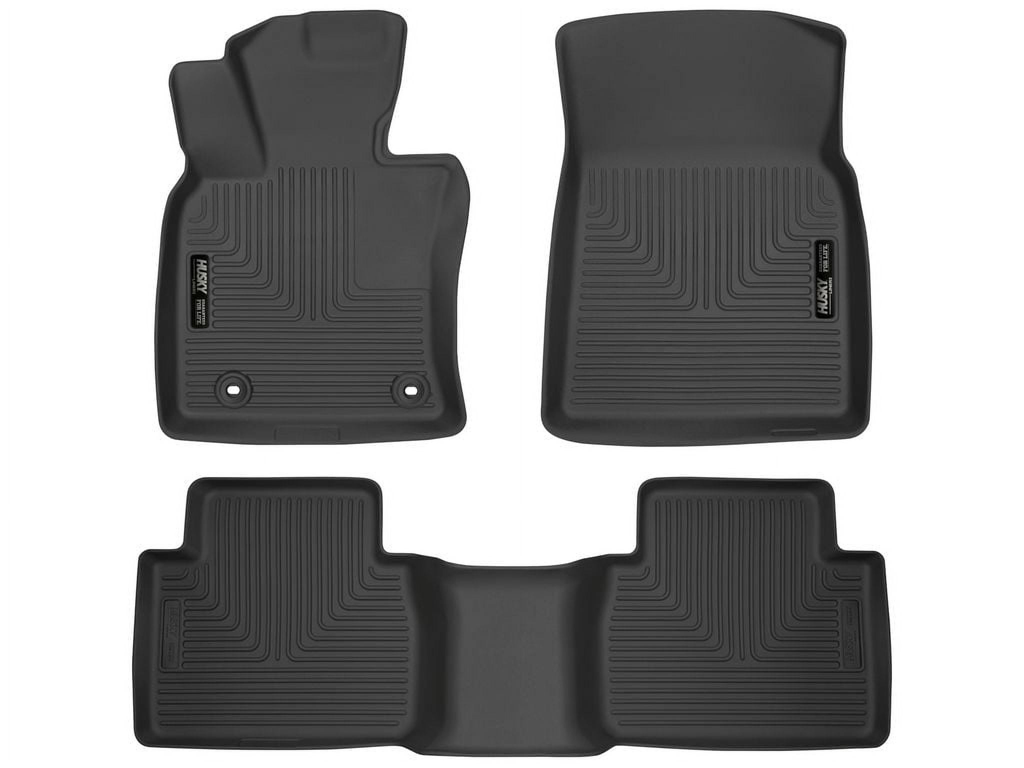Husky Liners by RealTruck Weatherbeater Floor Mats Fits 2018-2024 Toyota Camry (Front Wheel Drive only) Excludes Hybrid Models Front & 2nd Row, 3-pc Black-95731