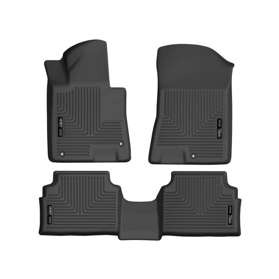 Husky Liners 95771 Weatherbeater Floor Mats Fit 2020-2023 Hyundai Sonata, 2024-2025 Hyundai Sonata, 2021-2025 Kia K5 - Front/2nd Seat - Black