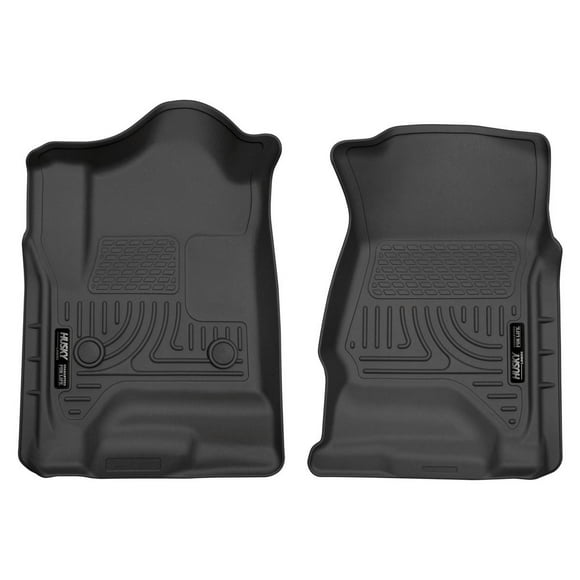 Husky Liners by RealTruck Weatherbeater Floor Mats Fits Various 2014-2020 Chevrolet Silverado, GMC Sierra, Cadillac Escalade & ESV, Yukon & XL, Suburban, Tahoe (See Description) Front Row, 2-pc Black