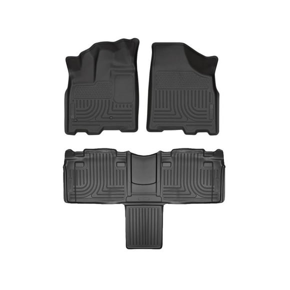 Husky Liners 93861 Weatherbeater Floor Mats Fit 2011-2020 Toyota Sienna Front/2nd Row Liners 3pc Black
