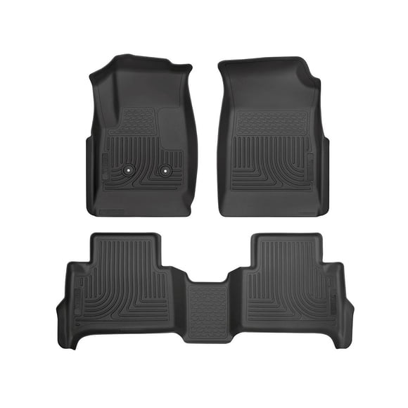 Husky Liners 93471 WeatherBeater Front & Second Seat Floor Liners - 3 Piece Fits 2015-2022 Chevy Colorado, GMC Canyon