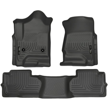 Husky Liners Weatherbeater Series Front & 2nd Seat Floor Liners, Rugged, Specific  (Footwell Coverage) 98241 Black