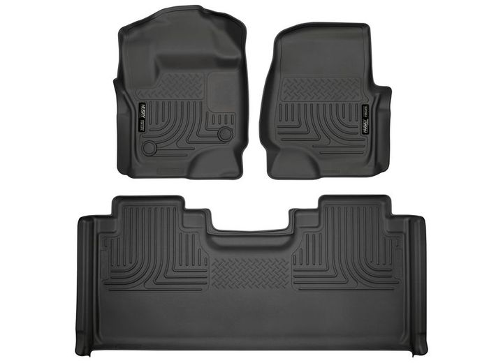 Husky Liners Weatherbeater Series Front & 2nd Seat Floor Liners fits 17
