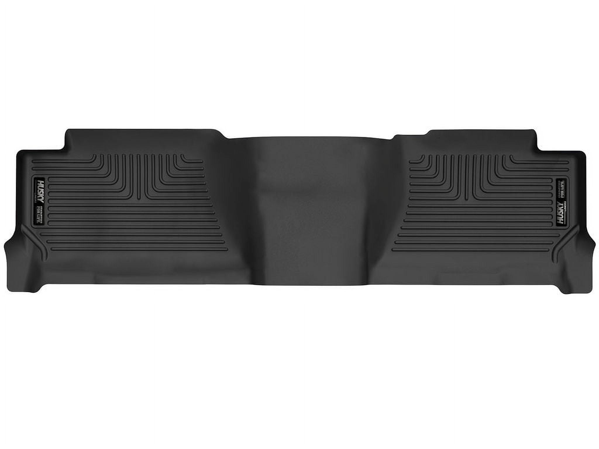 Husky Liners X-act Contour Floor Mats | Fit 2004 - 2006 Chevrolet Silverado \u0026 GMC Sierra 1500, 2500, 3500 Crew Cab; 2007 Silverado/Sierra Classic Models | 2nd Row, 1-pc Black - 55831