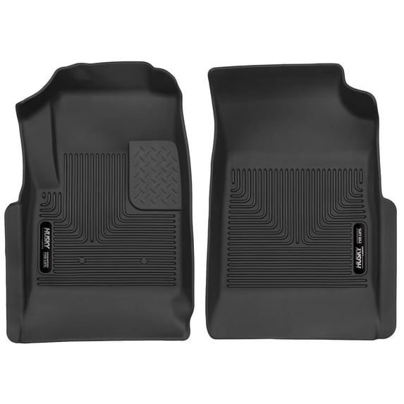 Husky Liners 53121 X-Act Contour Floor Liners Fits 2015-2022 Chevy Colorado & GMC Canyon Crew Cab & Extended Cab Front Row 2 Pc Black