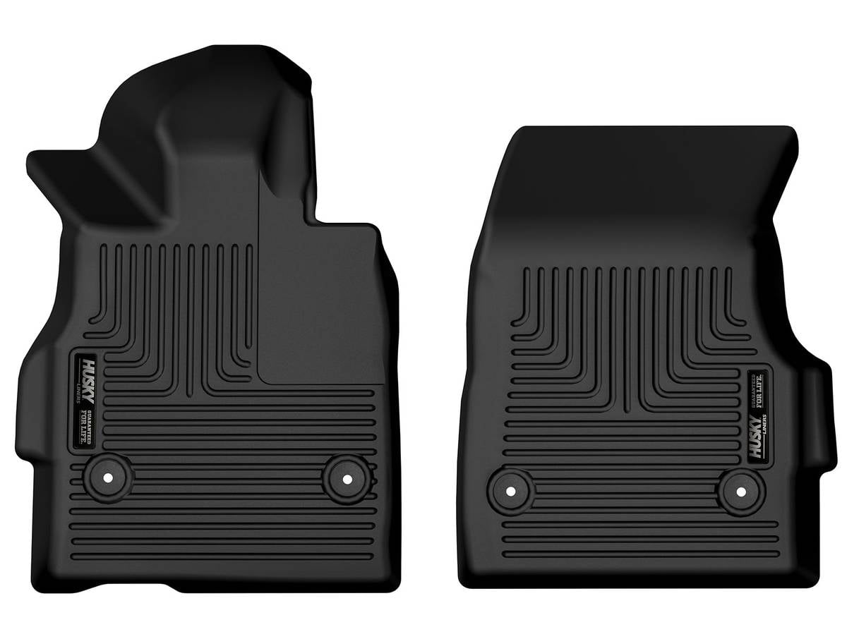 Husky Liners X-act Contour Floor Mats - Front Row Set For 2020-2024 Toyota Highlander, Black (Part #55881)