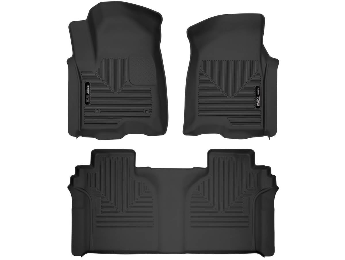 Husky Liners 54208 X-act Contour Front & Second Seat Floor Liners 3 Piece Fits Many 2019-2026 Chevy, GMC