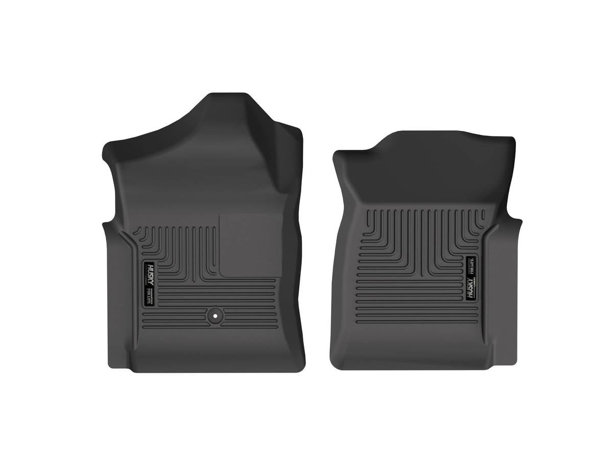 Husky Liners 18251 Weatherbeater Floor Mats Fit 1999-2007 Silverado/Sierra 1500/2500/3500 Regular Cab w/o Manual Transfer Case Front Row Liners 2pc Black