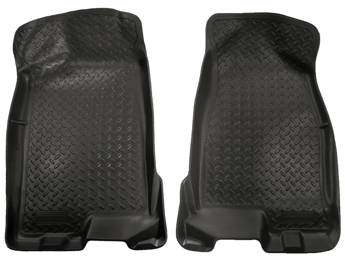 Husky Liners 32511 Classic Style Floor Liners Fit 2004-2012 Chevy Colorado, GMC Canyon Crew Cab, 2006-2008 Isuzu I-Series Crew Cab Front Row 2-Pc Black