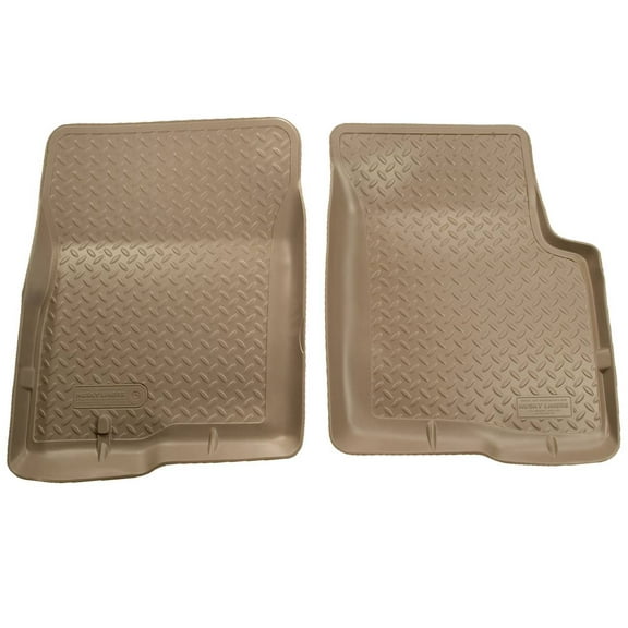 Husky Liners 33003 Classic Style Floor Liners Fit 1980-1996 Ford Bronco, F150, 1980-1997 F250, F350 Front Row 2-Pc Tan