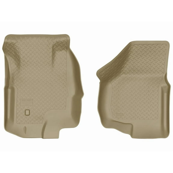 Husky Liners 33903 Classic Style Floor Liners Fit 2000-2005 Ford Excursion Front Row 2-Pc Tan