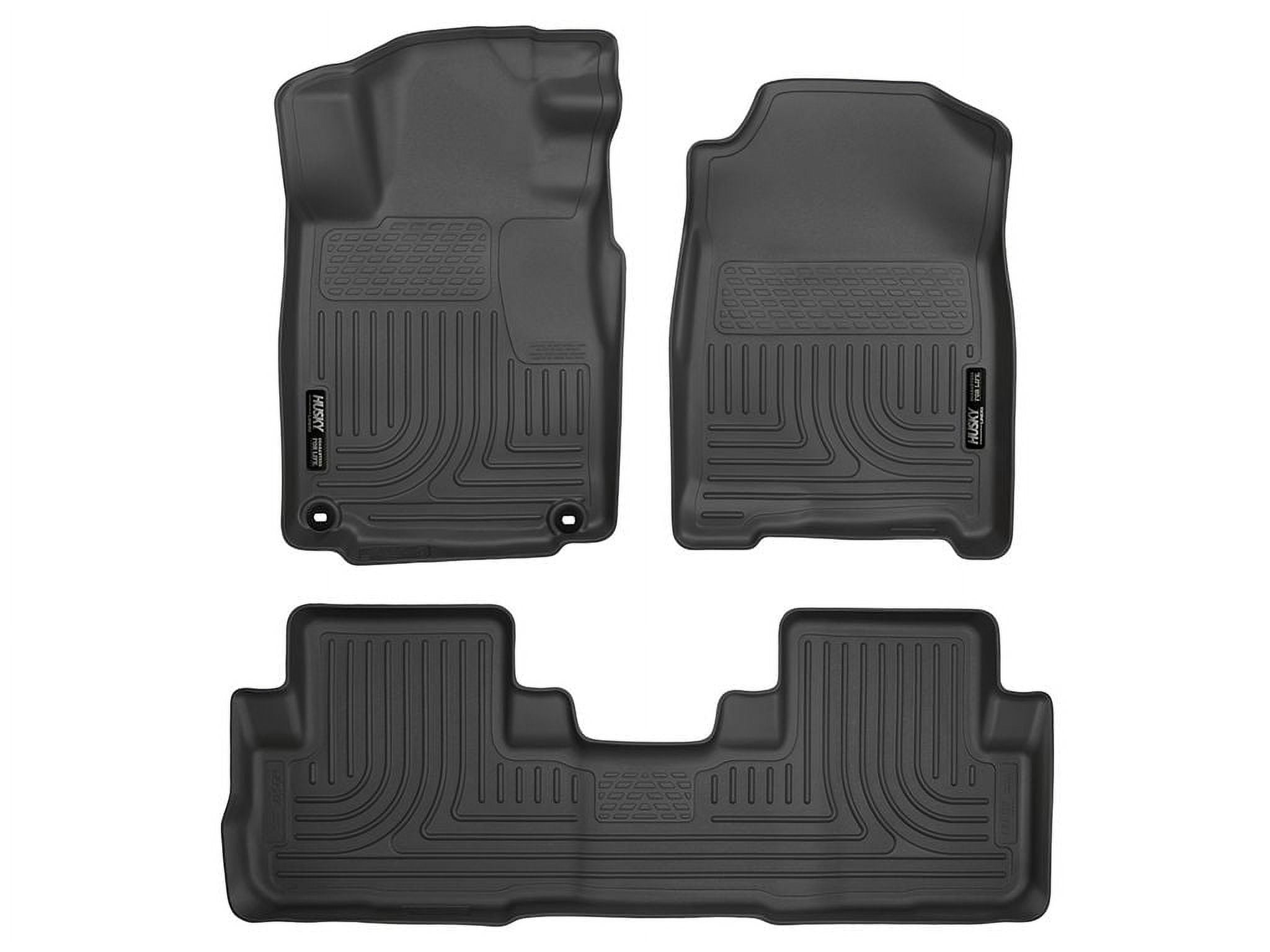 Husky Liners by RealTruck Weatherbeater | Compatible with 2015 - 2016 Honda CR - V - Front & 2nd Row Liner - Black, 3 pc. | 98471