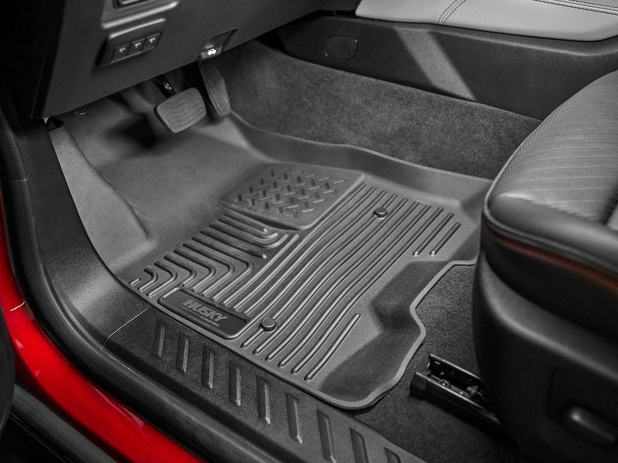 Husky Liners by RealTruck Weatherbeater Floor Mats Fits 2017-2024 Jeep Compass Front & 2nd Row, 3-pc Black-95681