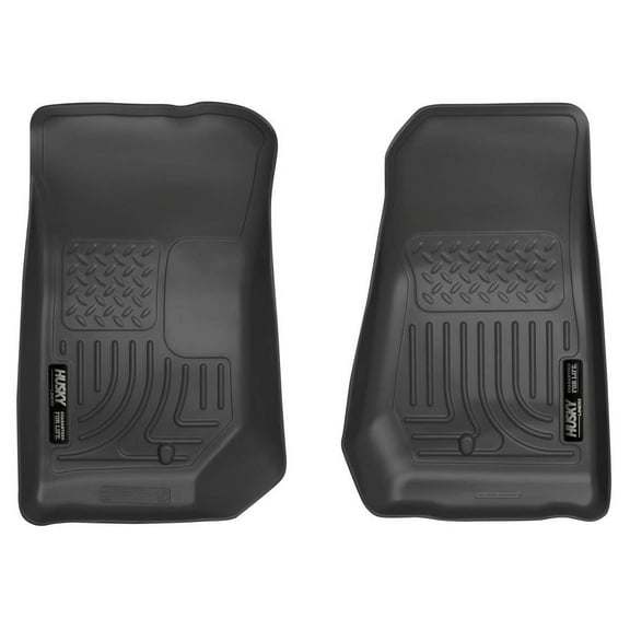 Husky Liners 18021 Weatherbeater Floor Mats Fit 2007-2013 Jeep Wrangler JK Front Row Liners 2pc Black