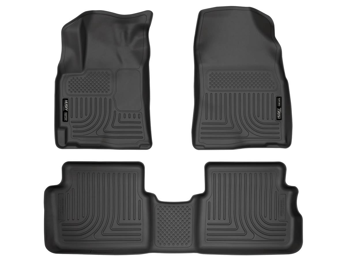 Husky Liners 98531 Weatherbeater Floor Mats Fit 2009-2013 Toyota Corolla, Matrix; 2009-2010 Pontiac Vibe (FWD, Auto Trans, All-Weather Guard) - Front/2nd Seat -